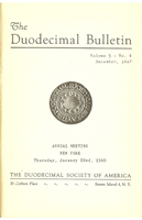 Duodecimal Bulletin Whole No 8 | Vol 3 No 4