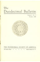 Duodecimal Bulletin Whole No A | Vol 4 No 2