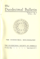 Duodecimal Bulletin Whole No 17 | Vol 8 No 2
