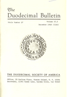 Duodecimal Bulletin Whole No 37 | Vol 1B No 2