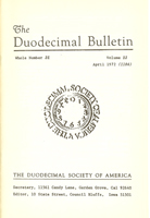 Duodecimal Bulletin Whole No 3B | Vol 23 No 1