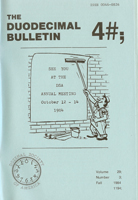 Duodecimal Bulletin Whole No 4B | Vol 29 No 3