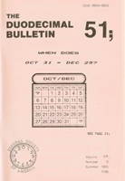 Duodecimal Bulletin Whole No 51 | Vol 2A No 2