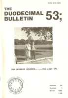 Duodecimal Bulletin Whole No 53 | Vol 2B No 1