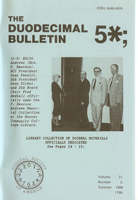 Duodecimal Bulletin Whole No 5A | Vol 31 No 2
