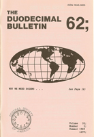 Duodecimal Bulletin Whole No 62 | Vol 32 No 2