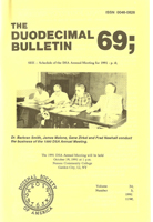 Duodecimal Bulletin Whole No 69 | Vol 34 No 3