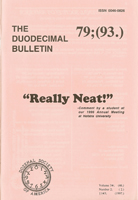 Duodecimal Bulletin Whole No 79 | Vol 3A No 2