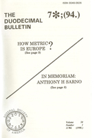 Duodecimal Bulletin Whole No 7A | Vol 3B No 1