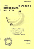 Duodecimal Bulletin Whole No 85 | Vol 42 No 2