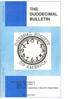 Duodecimal Bulletin Whole No 89 | Vol 44 No 2