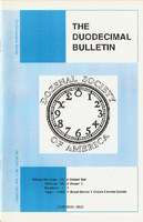 Duodecimal Bulletin Whole No 8A | Vol 45 No 1