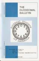 Duodecimal Bulletin Whole No 95 | Vol 48 No 2