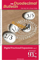 Duodecimal Bulletin Whole No 9A | Vol 4B No 1