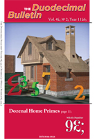 Duodecimal Bulletin Whole No 9A | Vol 4B No 1