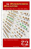 Duodecimal Bulletin Whole No A2 | Vol 52 No 1